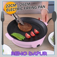 22cm / 26cm Electric Frying Pan Non Stick Grill Pan Periuk Dapur Elektrik Barbecue BBQ Pan Smokeless Cooking Pan