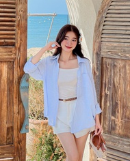 Áo NORAH - Áo sơ mi vạt bầu tay dài