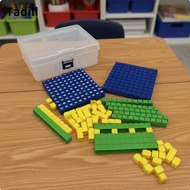 Tadill Set of base ten blocks, educational positional numeration Pluggable 62-pc