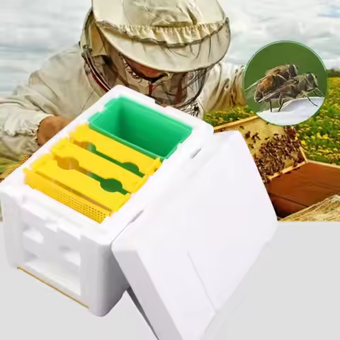 【HM】Queen Bee Breeding Box Bee Mating Box Foam Bee Hive Box Beekeeper Garden Pollination Breeding Ca