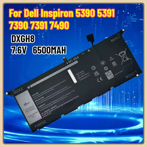 DXGH8 7.6V 52Wh Battery for Dell XPS 13 380 Inspiron 13 7390 Latitude 3301 Vostro 13 5390 G8VCF 5391