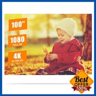 100 Inch Portable Metal Projector Screen Anti-Light Movie Screen 16:9 3D 4K 1080P HD Foldable Projec