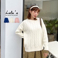 LULULS [A01211027] Clearing Stock Discount Sale E Three-Dimensional Texture Knit Top 3 Colors 1216