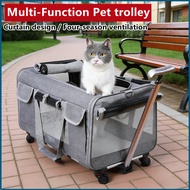 Pet Trolley Pet Sling Carrier Pet Bags Dog Carrier Cat Carrier with Trolley Portable Pet Carrier Tra