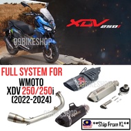 Full System WMOTO XDV250 XDV250I XDV 250 XDV 250I 2023 Motorcycle Exhaust Muffler Set Modified Front