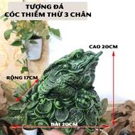 Feng shui 3-legged toad stone statue - Feng shui toad statue holding gold coins and feng shui fortun