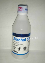 Alkohol 70 % Persen Botol Kecil ukuran 100ml Murni Alcohol P3K Disinfektan Antiseptik Kosmetik Luka