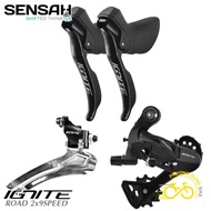Groupset Mini 3 Piece: Swingarm, Starter, Bicycle Disc Shifter SENSAH IGNITE 2x9 Speed