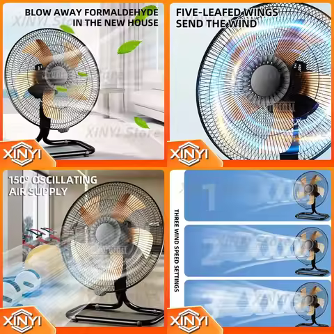 Electric Fan for Industrial Use 20 Inch Shaking Head Floor Fan High Power Table Fan for Workshop War