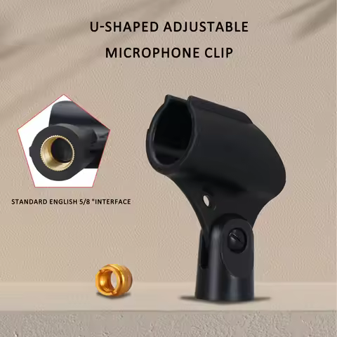 Universal Microphone Clip For Shure Mic Mount Holder Handheld Wireless/Wired Mic Rotatable Durable S