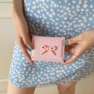 MUSEWEAR Bowknot Short Wallet, Polka Dot Large Capacity Student Simplicity Wallet, Simple Dopamine C