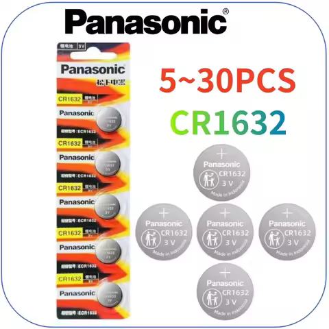 5-30pcs Original PANASONIC CR1632 CR 1632 3V Lithium Battery For Watch Calculator Clock Remote Contr