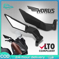 Horus Winglet Side Mirror 28cm Large Full Alloy Adjustable Mirror Mount Walang Grado Clear Lens