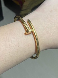 14k gold nail bangle