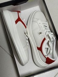 【99%新】Tommy Hilfiger 紅白真皮休閒鞋/小白鞋 38碼 (只穿過一次)