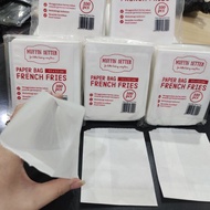 END OF MONTH Paper Bag French Fries 1 Bag Donut Bread French Fries Plain White Paper Bag