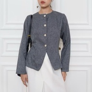 Womscloth - Ailee Long Sleeve Top Long Sleeve Top Hijab Friendly Blouse - Blazer Korean LookWanita