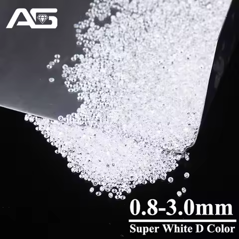 1.0ct / Pack 0.8mm-2.9mm Small Sizes Super White D Color Loose Moissanite Stones for Moissanites Jew