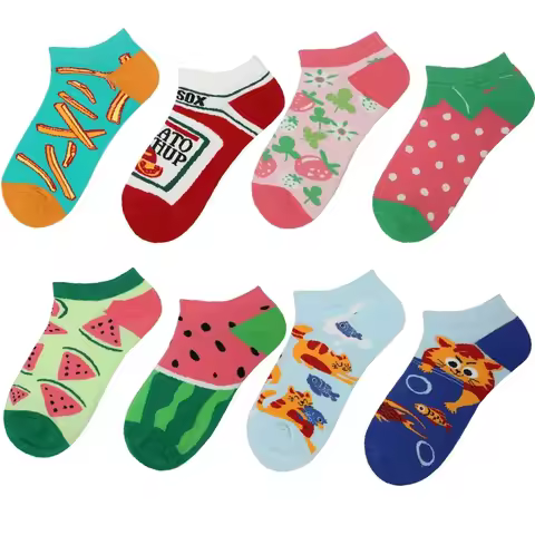2025 Spring and Summer AB Boat Socks Men and Women Fashion Creative Trendy Couple Socks Pure Cotton 