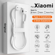 Type C Wired Headphones For Xiaomi 14 13 12 11 Pro Ultra Lite 3.5MM Earphone For Redmi POCO Huawei S