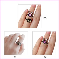 INF Personality Funny Lovely Rabbit Cat Rings Big Eye Monster Open Adjustable Rings