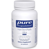 Pure Encapsulations Hair/Skin/Nails Ultra 60 Capsules - Supplement for Collagen, Anti Aging, Keratin