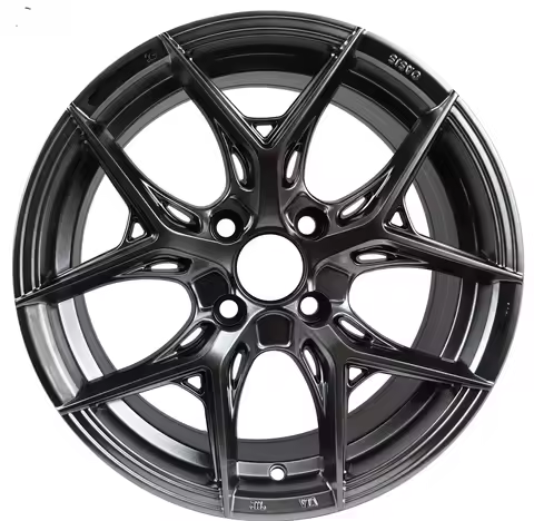 Mag rims 13 14 15 inch multi spoke black red finish alloy car wheel 4x100 wheels 15