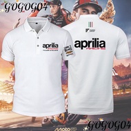 Aprilia Racing Team Polo Baju Tee MotoGP Motorcycle Printed Cotton Polo T-shirt 010