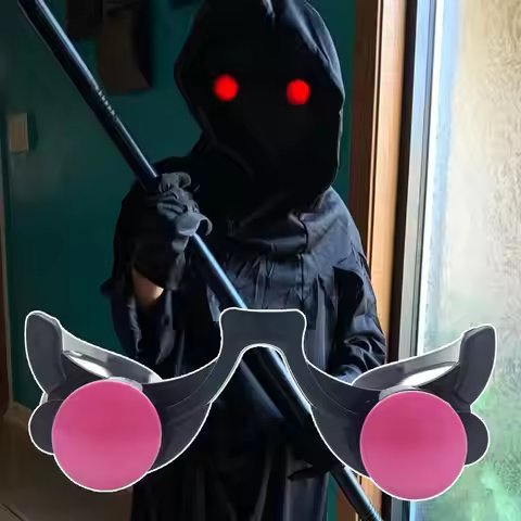 LED Luminous Glow Glasses Funny Red Eyes Kids Halloween Clown Cosplay Anime Accessories Party Prop C