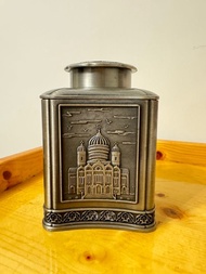 俄羅斯錫器茶具錫制茶葉筒城堡金屬茶葉罐方形茶葉盒錫罐男士禮品咖啡豆貯藏 Russian print tea caddy tin coffee bin storage 摩羅街Upper Lascar R