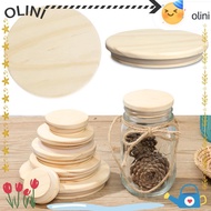 OLINI Wood Lids Reusable Bottle Sealing Caps Kitchen Organization Canning Storage