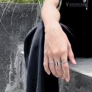 3pcs Punk Style Silver Color Rings by vanasland