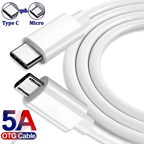 Micro USB To Type C Mobile Phone Cables 5A Fast Charging OTG Data Line Universal USB C To Micro Wire