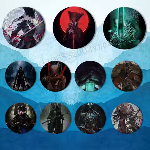 Lady Maria Hunter Bloodborne 58mm 44mm Round Pins Creativity Printed Pictures Text Metal Lapel Badge