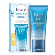 Biore UV Aqua Rich SPF 30 PA+++ Daily Moisturizer Sunscreen for Face, For Sensitive Skin, Oil Free, 