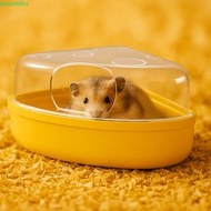 QIRVEN Pet Bath Container, Transparent Escape-Proof Hamster Sand Bath Box, Rat Bathing Basin Anti-sp