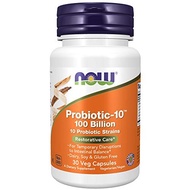 NOW Supplements Probiotic-10™ 100 Billion with 10 Probiotic Strains 30 Veg Capsules