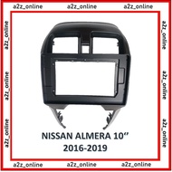 Android Player Casing NISSAN ALMERA 10'' 2016-2019-BLACK SILVER SIDE (WIth PNP Socket)
