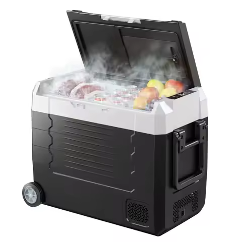 Car Refrigerator, DC 12/24V AC100-240V Compressor Electric Cooler, -4°F to 68°F Truck Refrigerator
