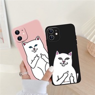 For OPPO F19 F17 F15 F11 F9 F9Pro F17Pro F9Pro RENO 2/3/4/5/6/7 Pro 4F 5F F7 F5 Youth A1K Find X2 Trendy middle finger cat phone soft case