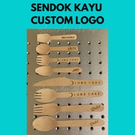 CUSTOM LOGO WOODEN Spoon (Cannot Limit or Return) Logo Wooden Spoon Logo Spoon Wooden Tablespoon Woo