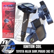 CIRCUIT Ignition Coil(CIC-11T)For TOYOTA 4RUNNER HILUX SURF, PRADO 3RZ-FE '01-'04 Made In Japan