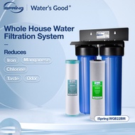 iSpring WGB22BM ระบบกรองน้ำทั้งบ้าน 2ชั้น Whole House Water Filter System Highly Reduces Iron Mangan
