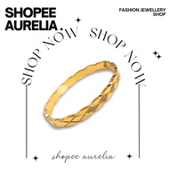 (13-21cm)CANAI Titanium Bangle Gelang Rantai Tangan Titanium Gift Wedding Jewellery Gold Silver Brac