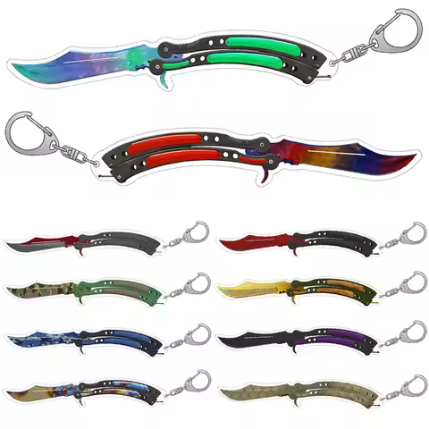 Guo Xiao Luo CS GO weap Butterfly Knife Autotronic Gamma Doppler Marble Fade Case Hardened Skins Acr