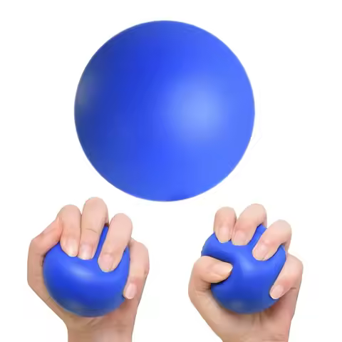 Stress Relief Grip Ball, 2-Pack Firm Foam Massage Balls for Hand/Finger/Wrise Therapy & Rehabilitati