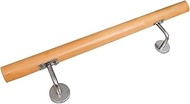 Stair Handrail -Complete Kit, Non-Slip Wood Stair Rails, High Strength Wall Mounted Home Indoor Loft