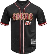 Classic Black/Red Mesh Button-Down NFL San Francisco 49ers Jersey for Men by Pro Standard