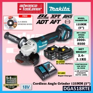 Makita DGA518RTE / DGA518RFE / DGA518Z 18V Cordless Angle Grinder 125MM (5")