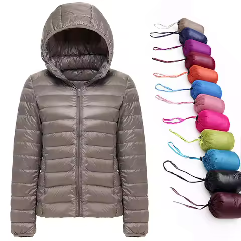 2024 New Brand 90% White Duck Down Jacket Women Autumn Winter Warm Coat Lady Ultralight Duck Down Ja